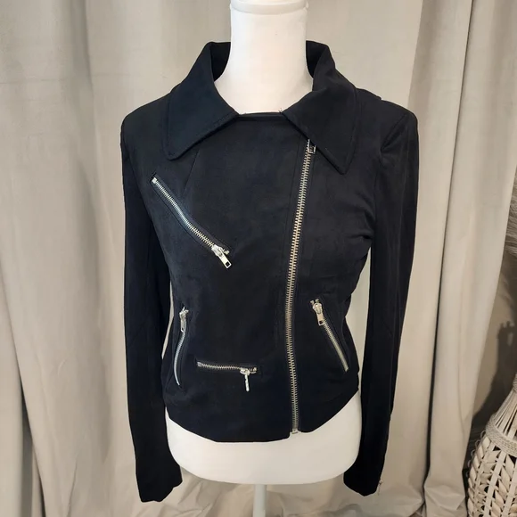 Vici Black Vegan Suede Moto Market Jacket - Picture 9 of 11